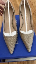 NEW Stuart Weitzman 85 Platinum Noir Pumps