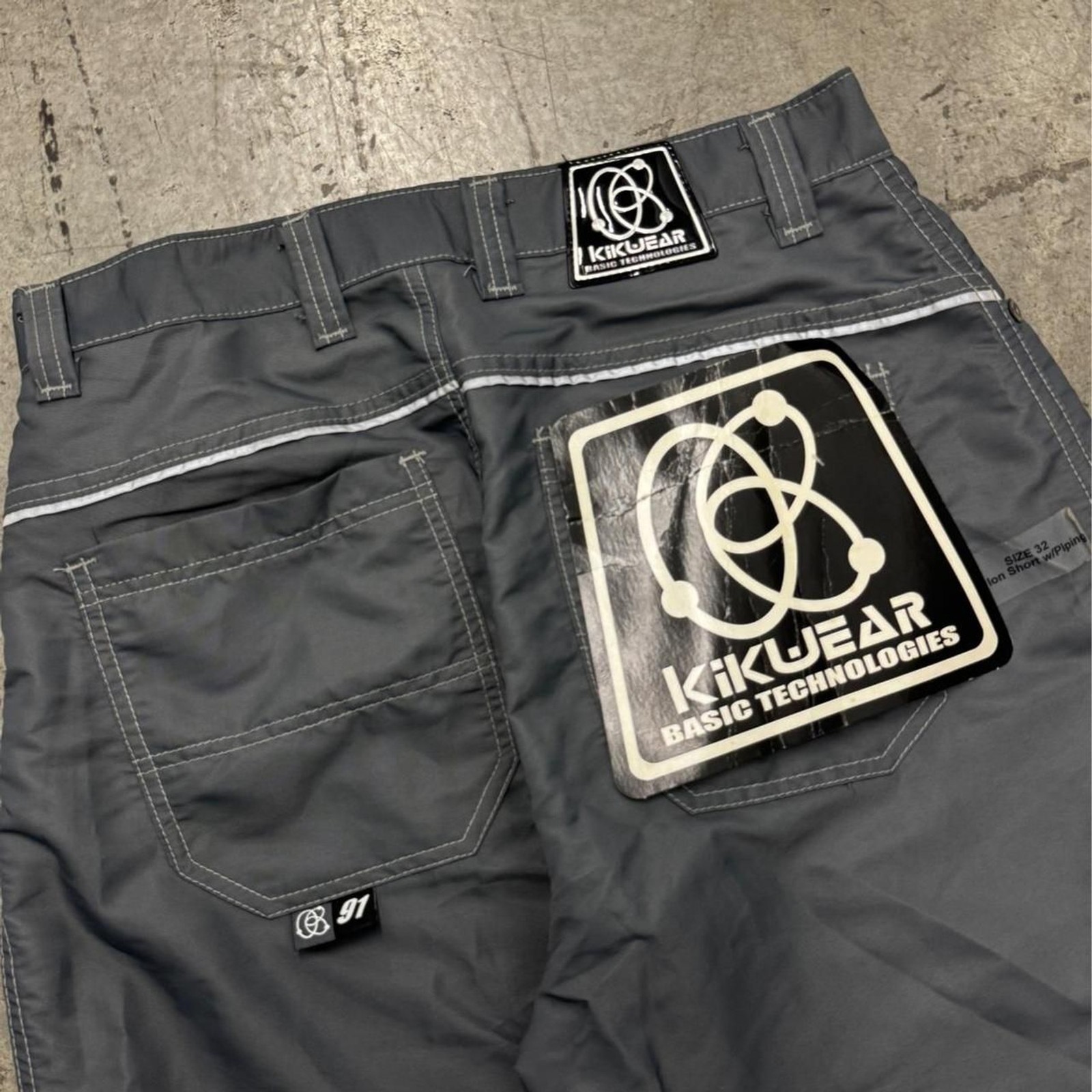 Deadstock Vintage 90s Kikwear Atomic Rave Piped Nylon… - Gem