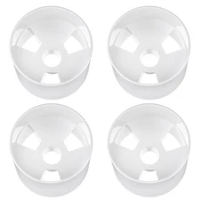 4 Pcs White Golf Hole Cups Plastic Putting Cups with Drain Holes for Outdoor