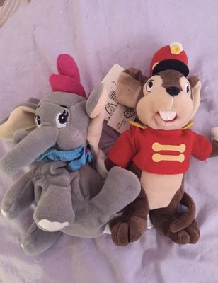 Disney Dumbo & Timothy Mouse Plush Lot of 2, Small beanie Cicra 2000