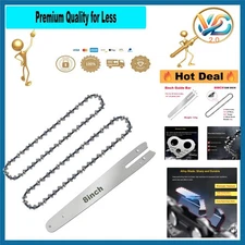 8 Inch Mini Chainsaw Chain and Bar Kit – 45 Drive Links, Compatible with Cord...