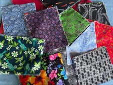Fabric Lot 160 Cut 10"x8" each Pieces Prints 100 Cotton Sewing Quilting Craft