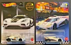 Lot of 2 Hot Wheels PREMIUM BOULEVARD GUMBALL 3000 KOENIGSEGG AGERA R *WHITE*