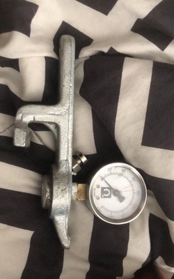 #ad Metal Railroad Gauge Tool with Hook and Pressure Dial $50.00