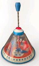 OHIO ART vintage "Don't Tread on me" Flag Spinner Top vintage tin child's toy