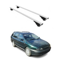 DachträGer GrundträGer FüR Fiat Marea Weekend 1996-2003 75Kg Stahl Silber 2 Tlg