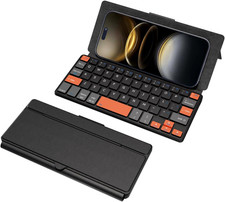 Universal Bluetooth Mini Keyboard, Wireless Compact Keyboard with Orange Navigat