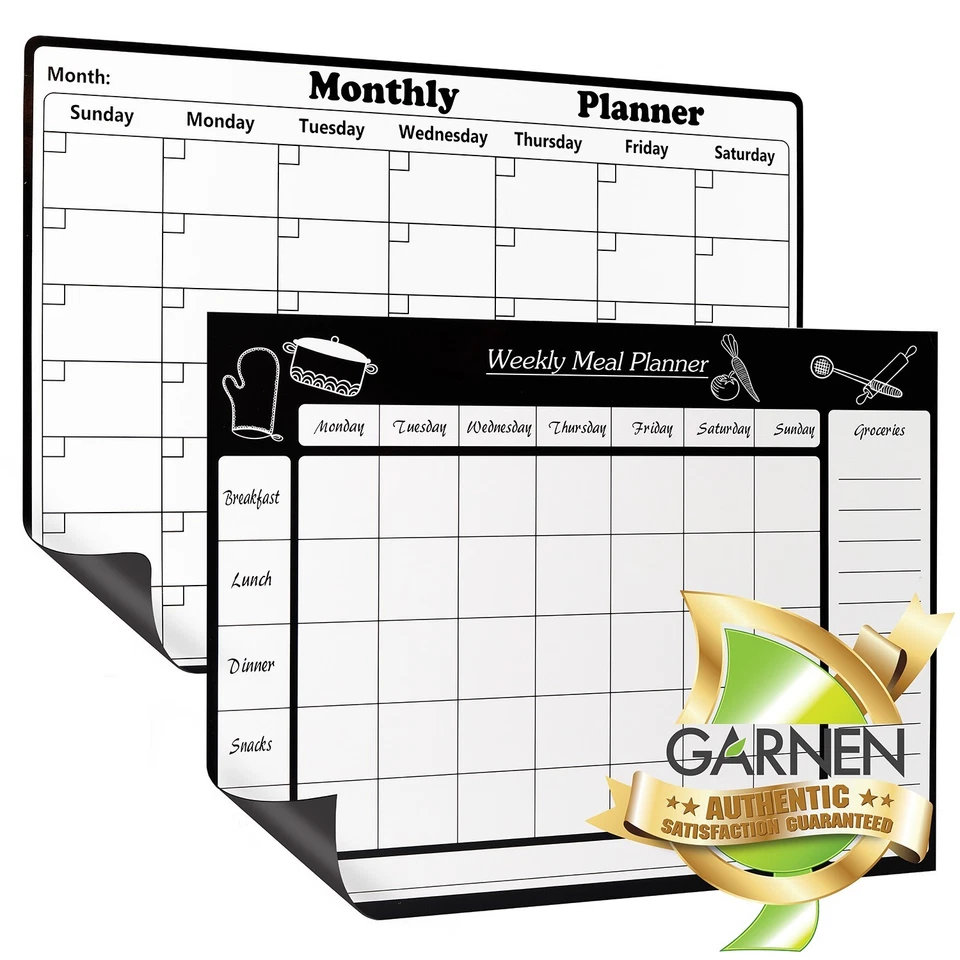 Garnen холодильник календарь магнит еженедельный и ежемесячный планировщик набор магнитный календарь