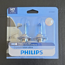 Philips Crystalvision Ultra H7 Headlight Bulb Twin Pack 12 V 55 W