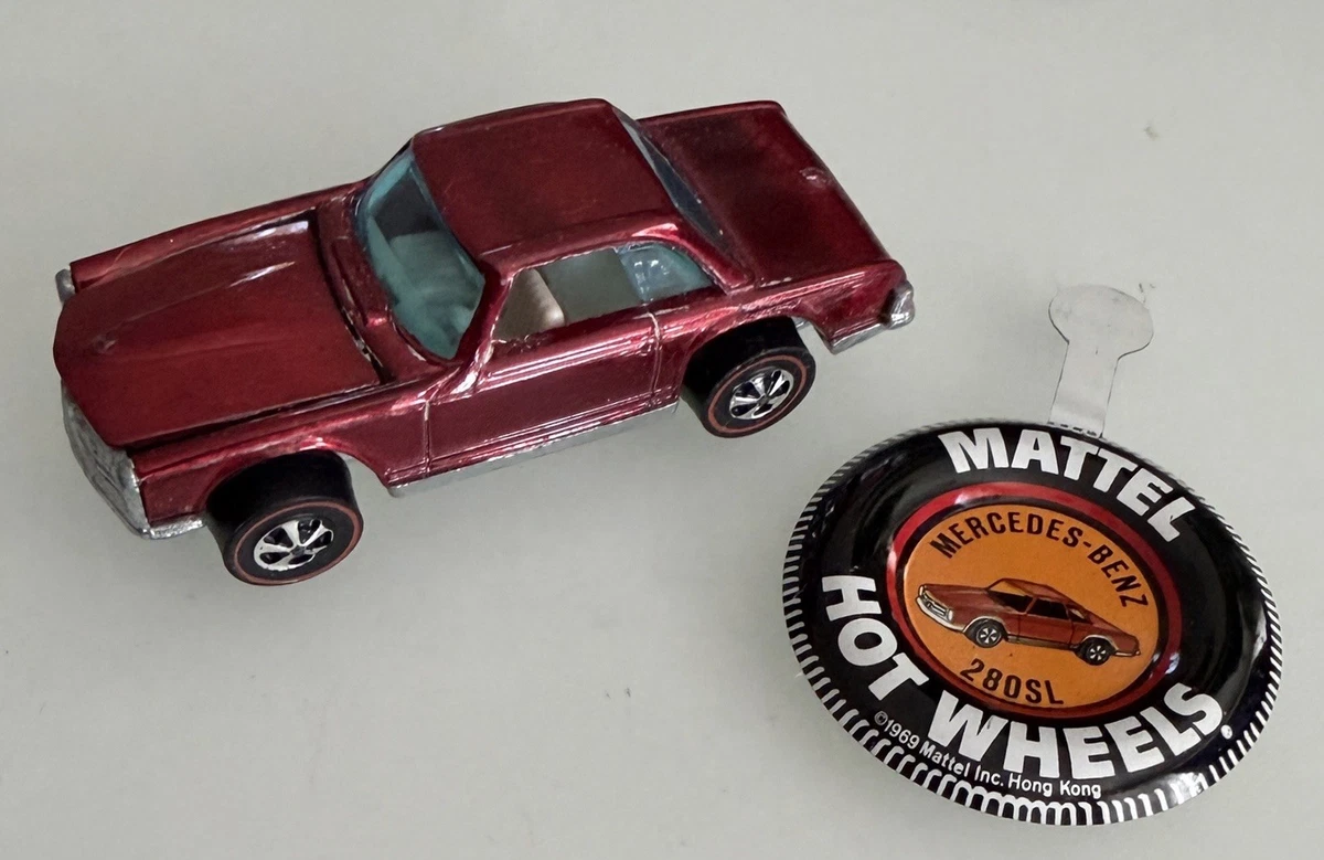 Hot Wheels Redlines Mercedes-Benz Red Vintage Manufacture Diecast