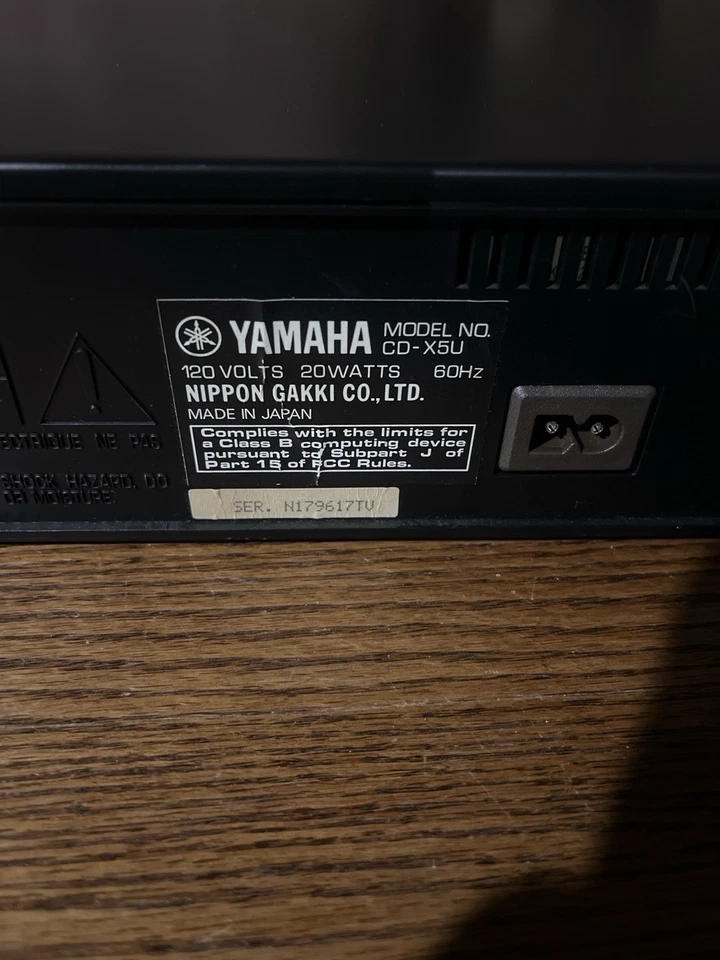 Reproductor de CD de sonido natural Yamaha CD-X5U hecho en Japón probado funciona Foto 2 de 2