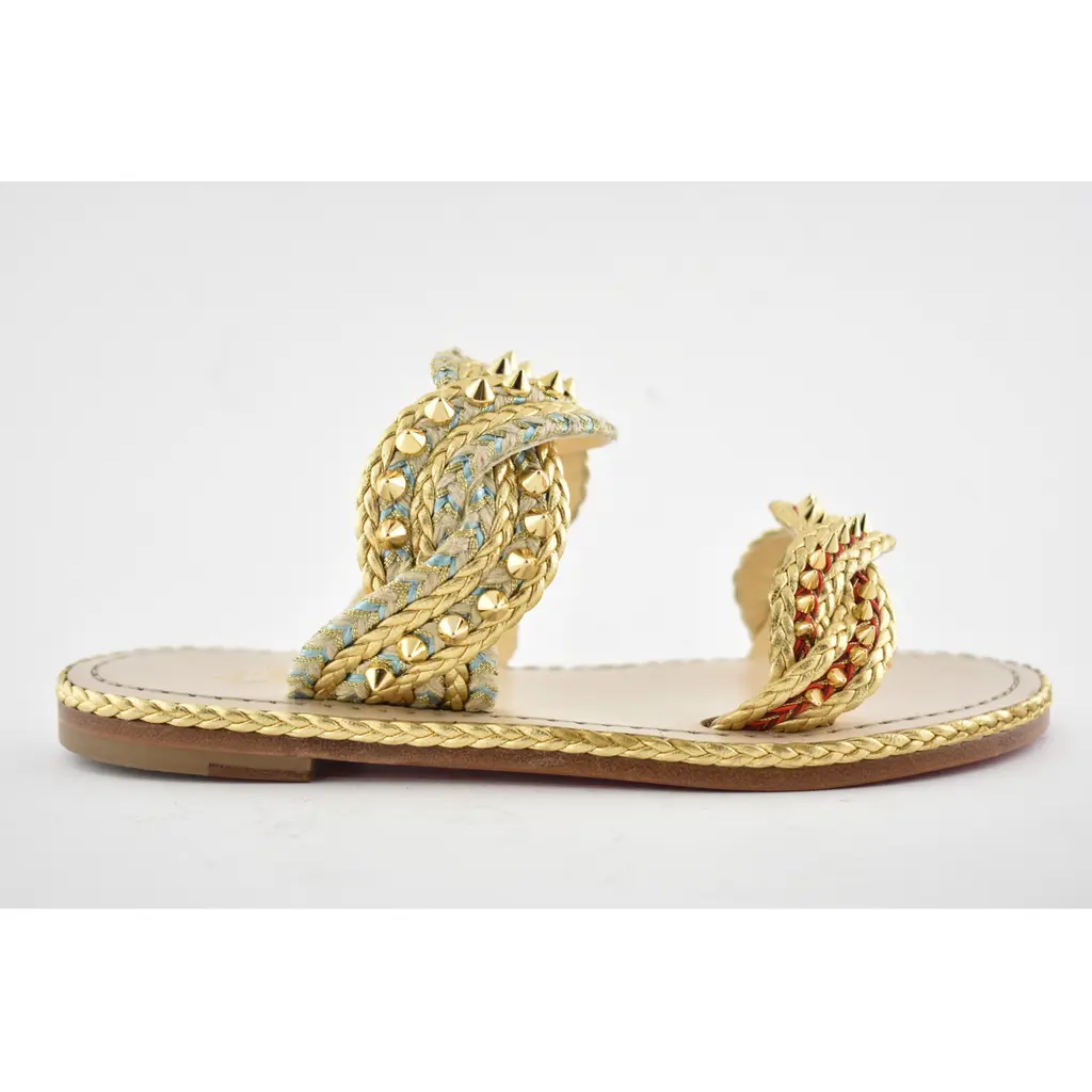 Christian Louboutin フラットシューズ ゴールド Christian Louboutin フラットシューズ ゴールド Christian