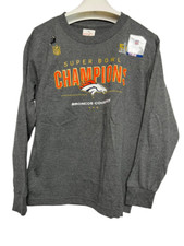 NFL Team Apparel YOUTH Superbowl Denver Broncos Long Sleeve T-Shirt Medium 10/12
