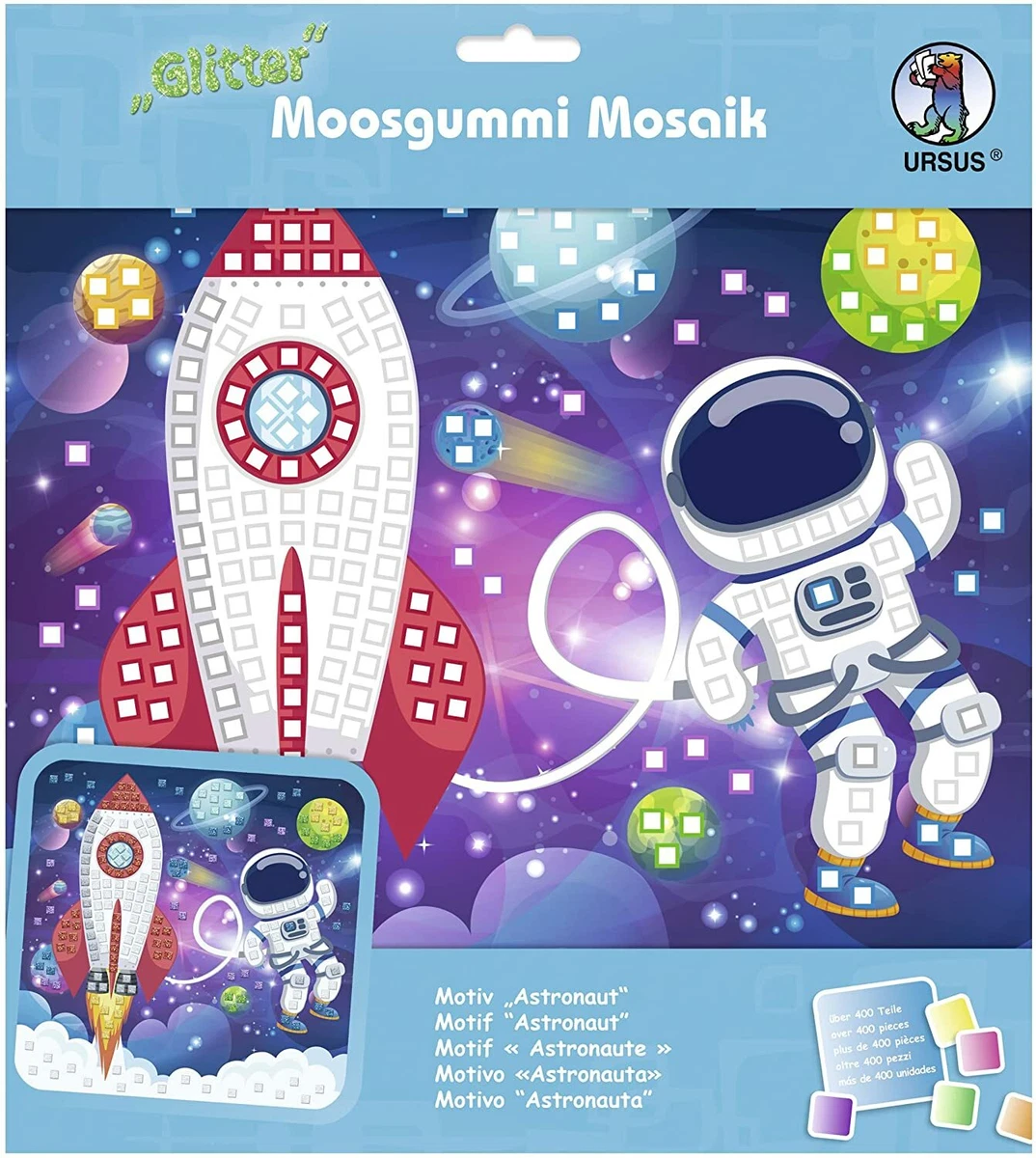 URSUS Moosgummi-Mosaik Glitter - Astronaut | Stück | Deutsch (2022) | 842-00-19
