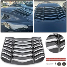 Fits 2015-2023 Ford Mustang Rear Window Louver Cover Sun Shade Carbon Fiber