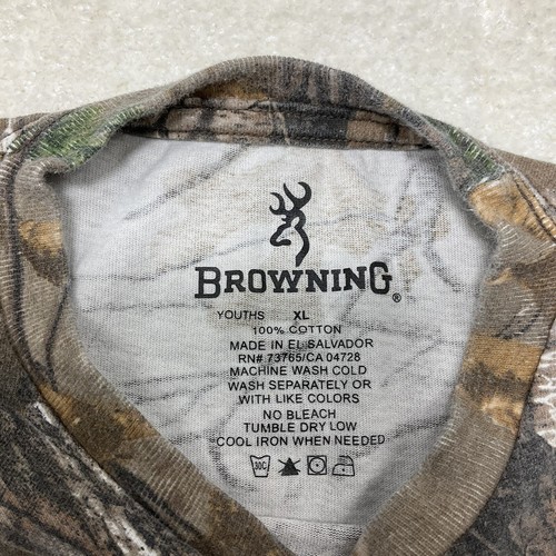 Browning Youth Boys Size XL Short Sleeve Camouflage T-Shirt - Picture 6 of 9