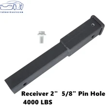 Towing Trailer Extension Hitch 2'' Receiver Extender 5/8'' Pin Hole Tube 4000Lbs