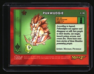 Tamagoページ MetaZoo PUKWUDGIE #119 (2022 Topps Chrome Base) NM/Near Mint | eBay