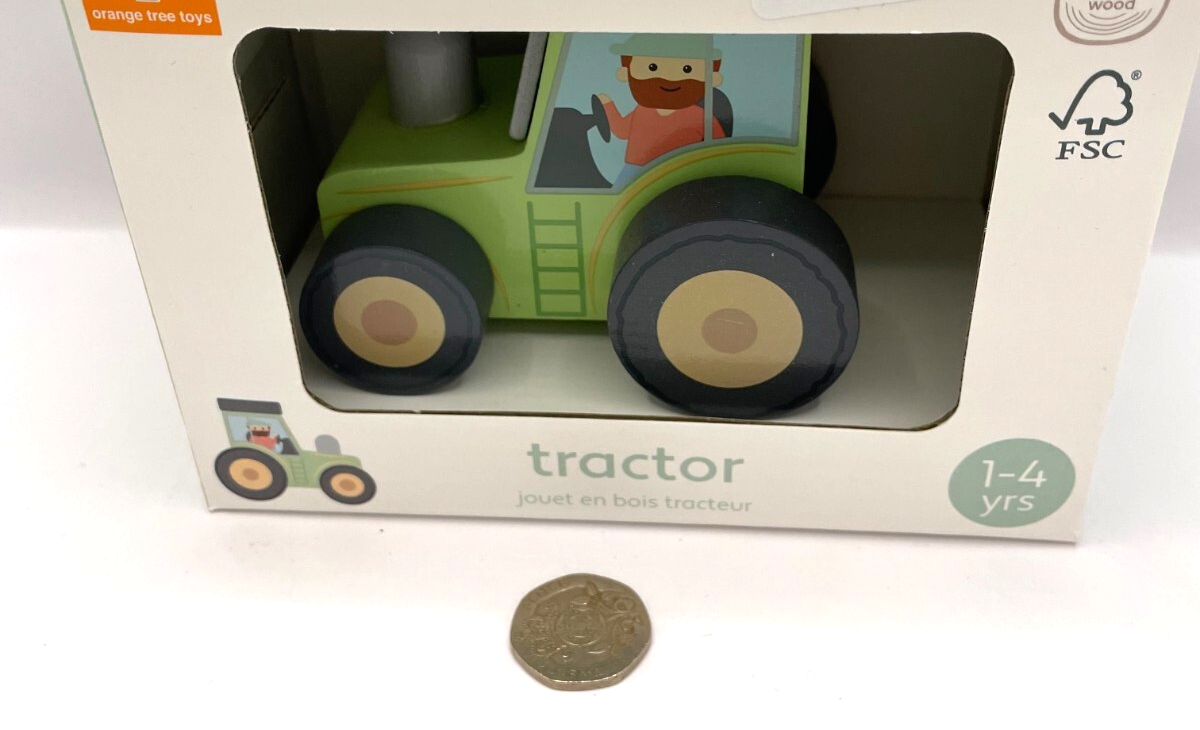 Wooden Toy Tractor Green Farm Tractor Wooden Toy For Toddlers