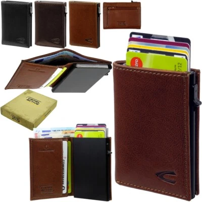 CAMEL ACTIVE Leder Aluminium Damen Herren Portemonnaie Münzfach Kreditkartenetui