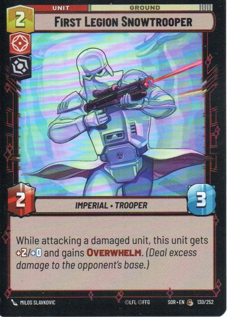 Star Wars Unlimited TCG - First Legion Snowtrooper #130 Foil