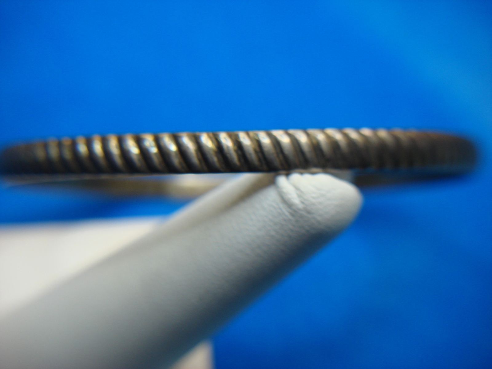 SOLID STERLING SILVER HARD BANGLE - NICE, VINTAGE… - image 7