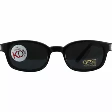 Original X-KD's Biker Shades By PCSUN 20% Larger Black Frames Super Dark Lens