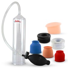 LeLuv Penis Vacuum Pump EasyOp Bgrip 5 Cylinder Seals Sampler and Realistic Donu