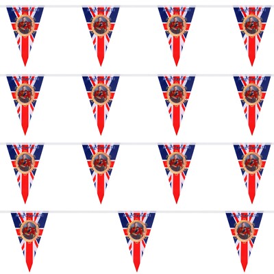 6M Dreieck Flaggen Union Jack King Charles III Wimpelkette Britische Monarchie Souvenirs