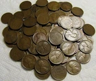 1 ROLL OF 1917 S SAN FRANCISCO LINCOLN WHEAT CENTS FROM PENNY COLLECTION LOT SET