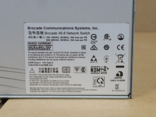 Brocade X6-8 8-Slot Gen6 + 8x FC32-48 2x CPX6 2x CR32-8 *2only at