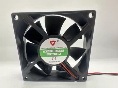 1PCS YTD248025S DC24V 0.3A 2-Wire Inverter Cooling Fan