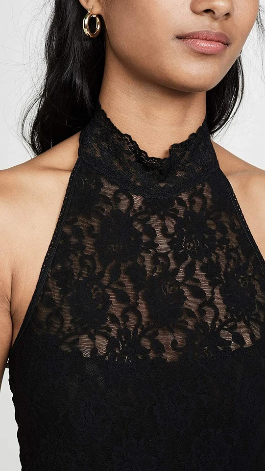 Body Hanky Panky L105356 negro cuello halter encaje para mujer talla M Foto 4 de 4