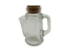 Vintage Textured JAR WMF Clear Glacier Glass from Germany with Original Cork Lid