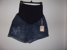 A-GLOW - WOMEN - MATERNITY SHORTS - DENIM - DARK RINSE - SIZE 14 AC-42-73