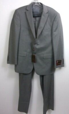 Giorgio Fiorelli 2 Pc  2 Button Suit Gray Model 2BT. Vent Nonpleat  #284SC
