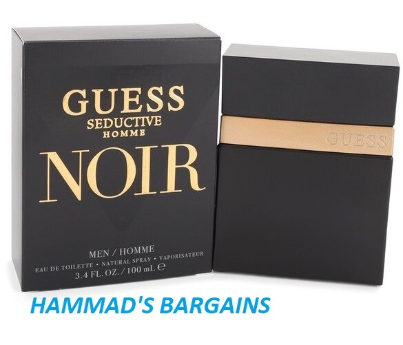 GUESS SEDUCTIVE HOMME NOIR EDT OZ 100 ML FOR MEN (NIB - Main Image