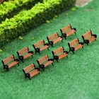 10pcs Model Railway N Scale 1:160 Bench Model Chair Settee Park Scenery YZ150