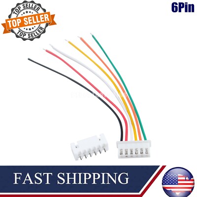 JST XH2.54mm 6 Pin Singleheaded Wire Cable Connector Set Male Female PCB 20cm