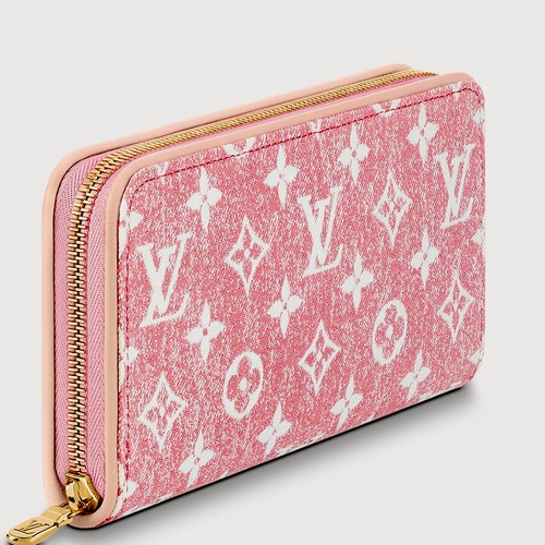 Louis Vuitton Pink Denim Zippy Wallet 