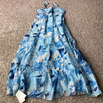 abercrombie fitch Womens Maxi Dress Blue MTall $200 | eBay