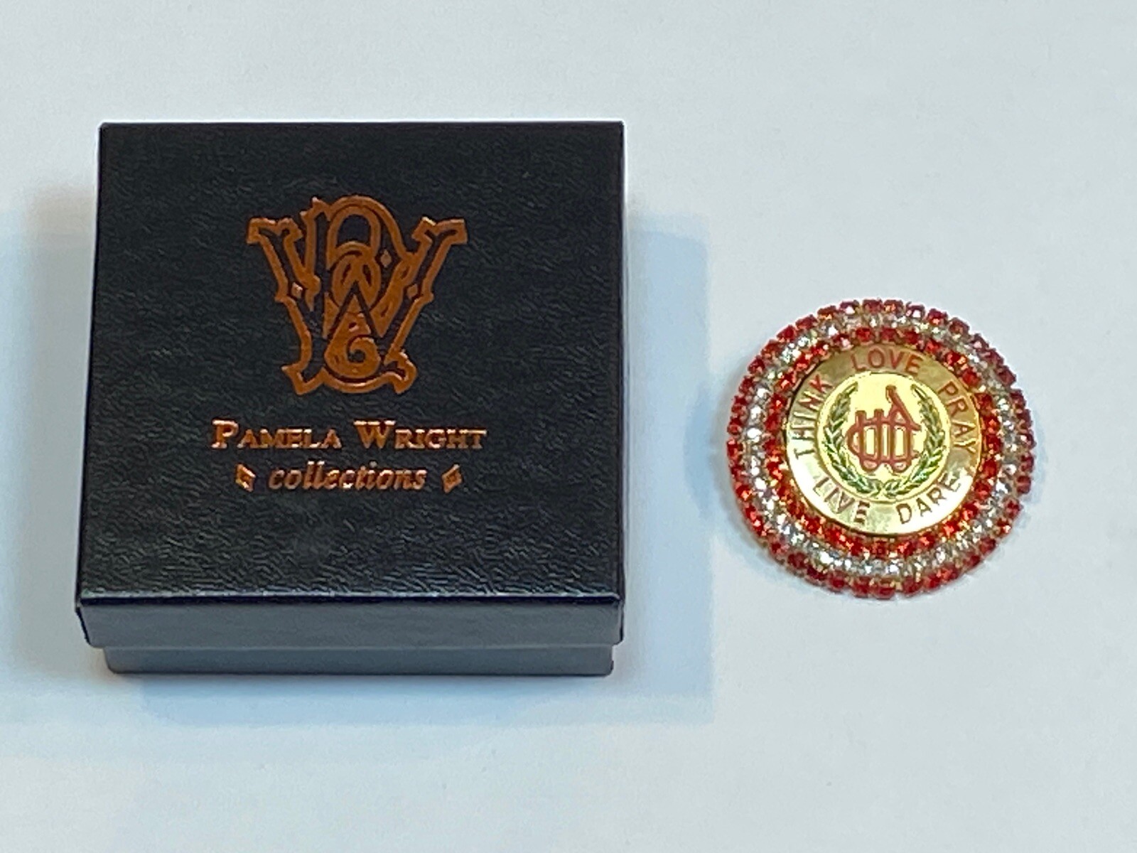 UDC United Daughters of the Confederacy Pin Pamela Wright Think Love