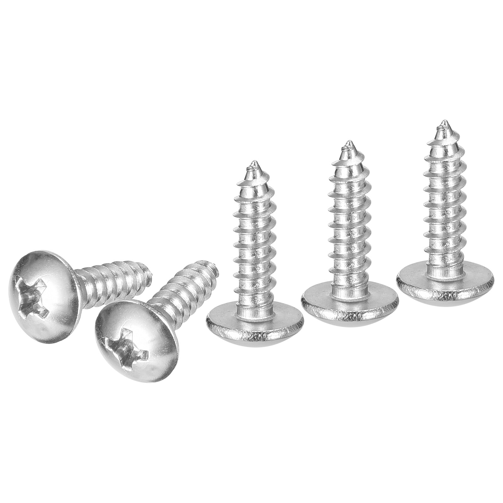 50x #6x1/2 Sheet Stainless Steel Phillips Truss Head Self Tapping Tip Wood Screw