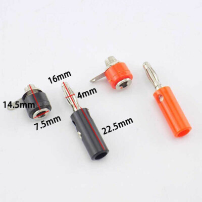 10Pairs Male + Female 4mm Banana Plug + Socket Screw Connector