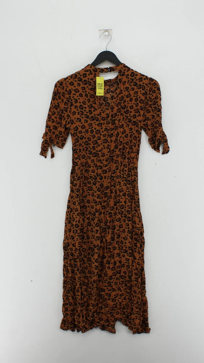 Oliver bonas leopard print midi dress top