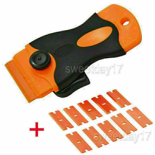Razor Scraper W/ 100 Plastic Blades Window Tint Vinyl Car Stickers Removal Tool - Picture 10 of 11