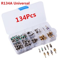134Pcs A/C Car Automotive Air Conditioning Valve Core Car Tire Assortment R134A