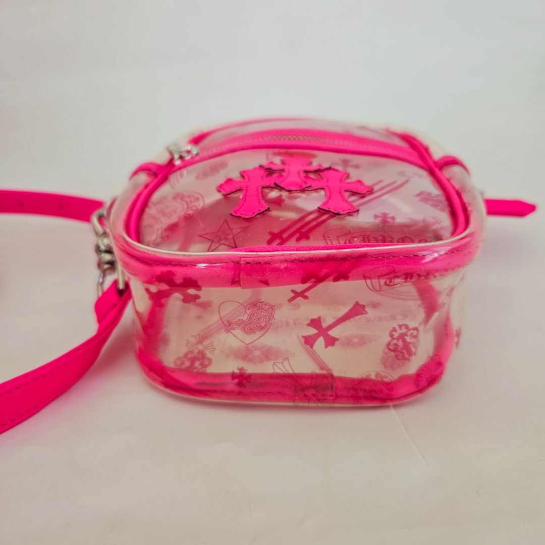 Chrome Hearts Taka Mini Vinyl Pvc with Cross Patch Clear Shoulder