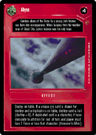 Abyss x4 Star Wars CCG Cloud City NM swccg | eBay
