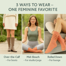 Light Orange Slouch Socks Halloween Long Scrunch Knee High Boot Socks